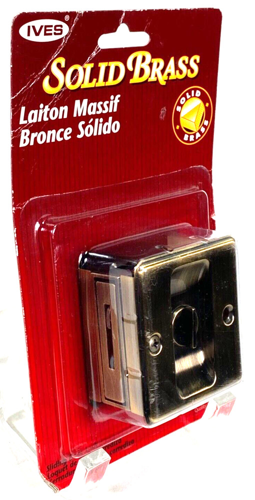 Ives Sliding Door Lock - Solid Brass - New