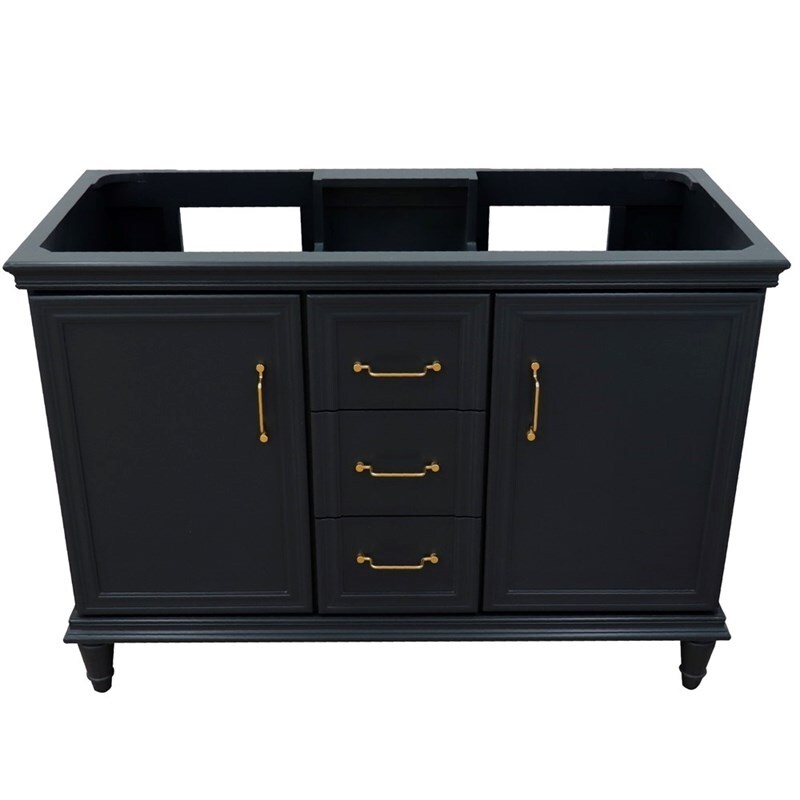 48 in. Double Vanity Dark Gray Cabinet Only