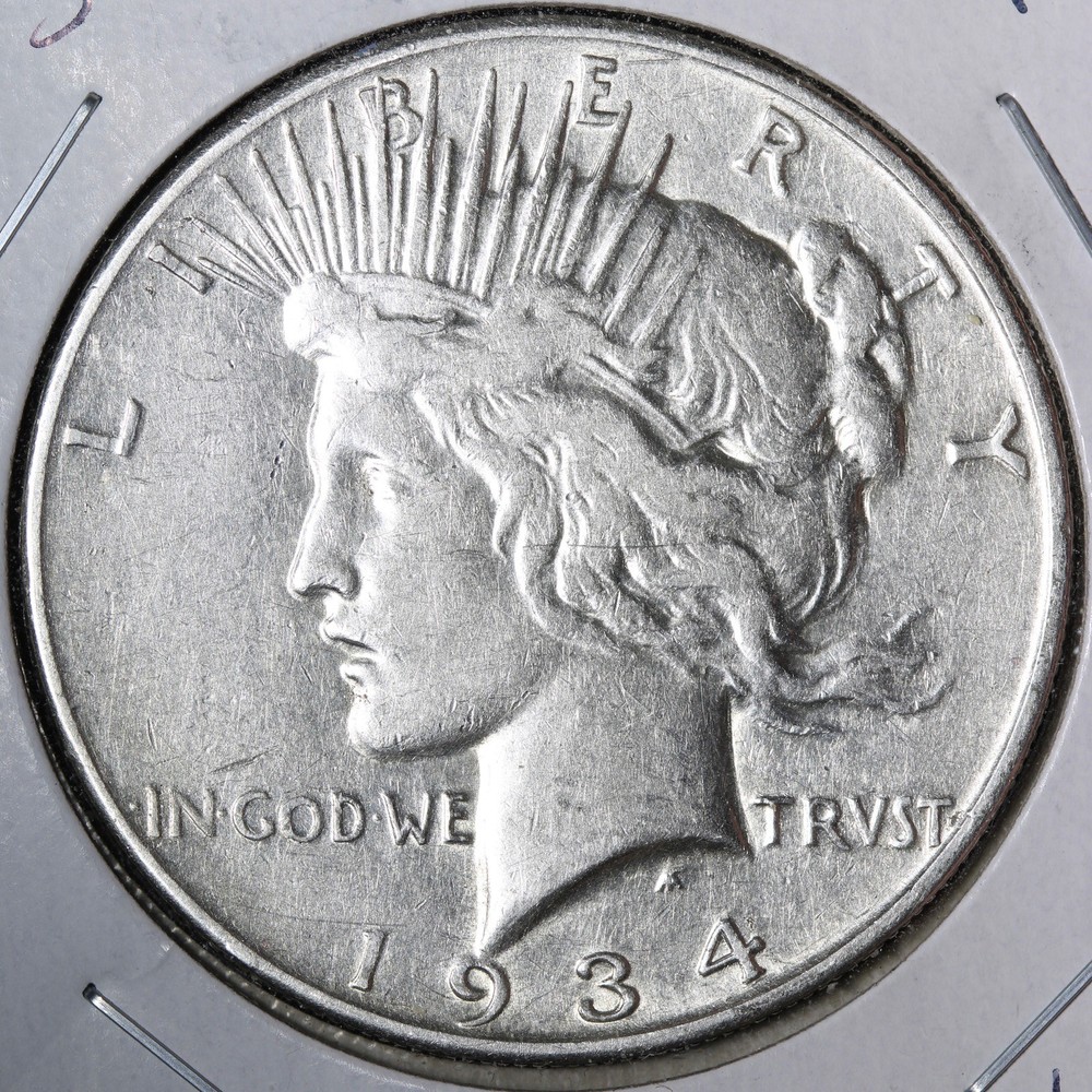1934-S Peace Silver Dollar XF E398 WTMM