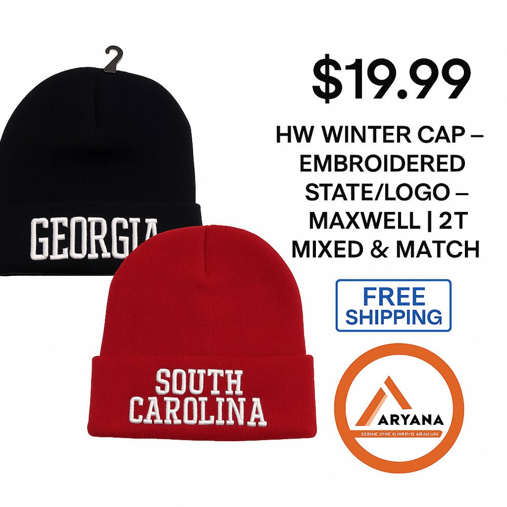 WINTER CAP – EMBROIDERED STATE/LOGO – MAXWELL | 2CT MIXED & MATCH