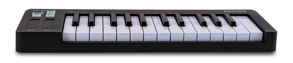 Arturia MICROLAB MK3 Black 25-Key MIDI USB Keyboard Controller+Backpack