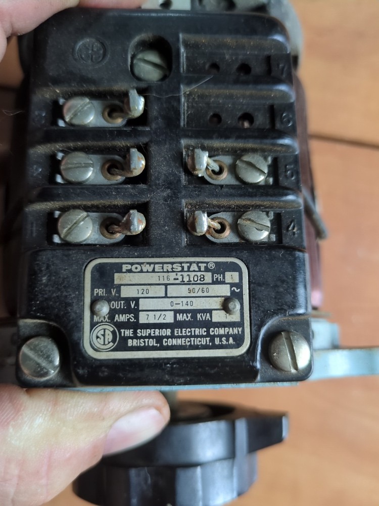 Vtg. Power Stat Powerstat/Variac ? Type 1108 Transformer/Variac? Electronic Part