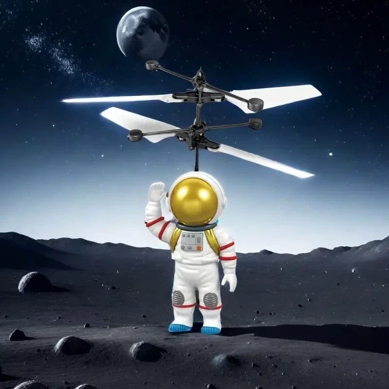 Astronaut-Themed Illuminated Flying Craft Toy - Cool Glowing Sensor-Controlled H