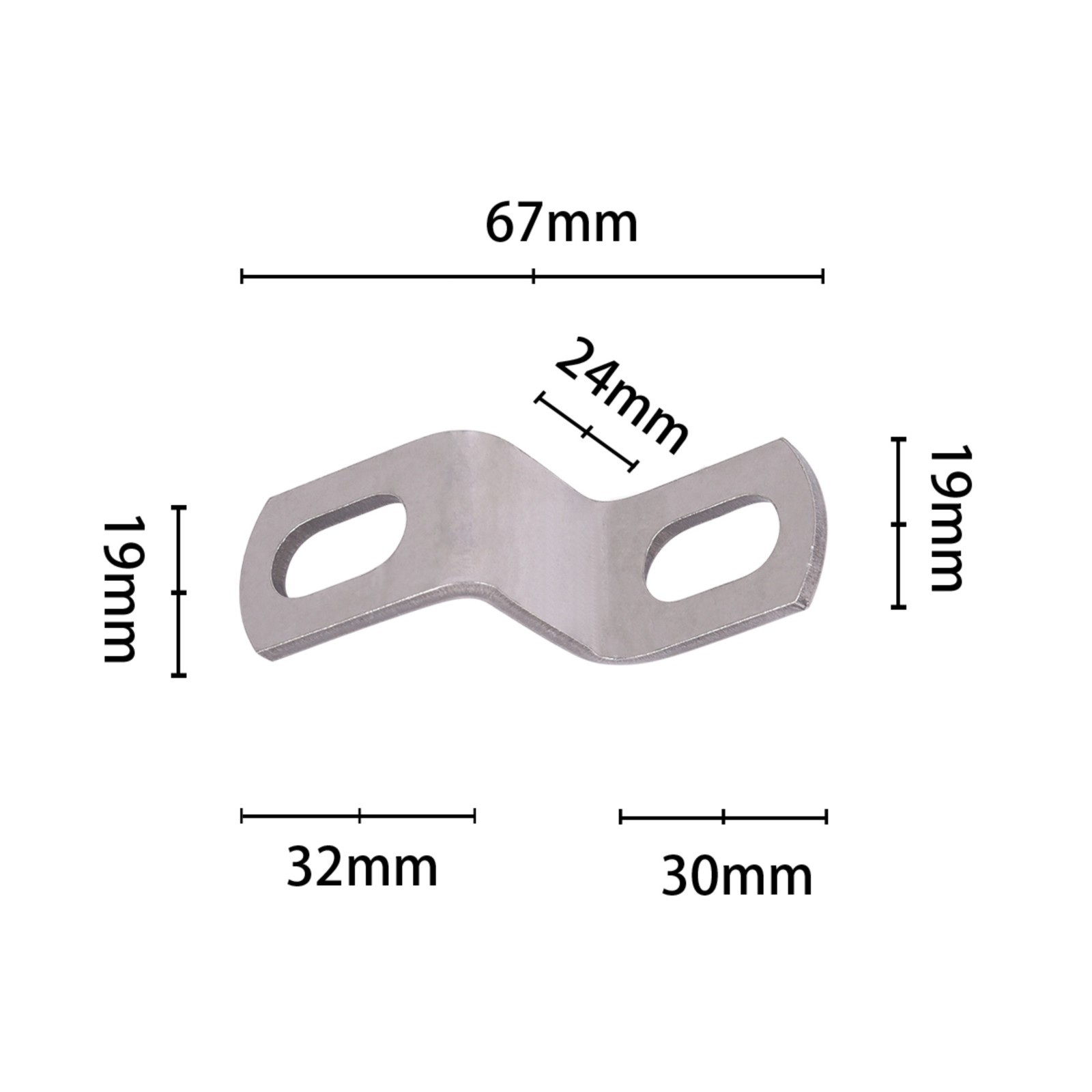 Short Z Fixed Bracket Motorcycle Exhaust Muffler Silencer Hanger Drilled Bracket