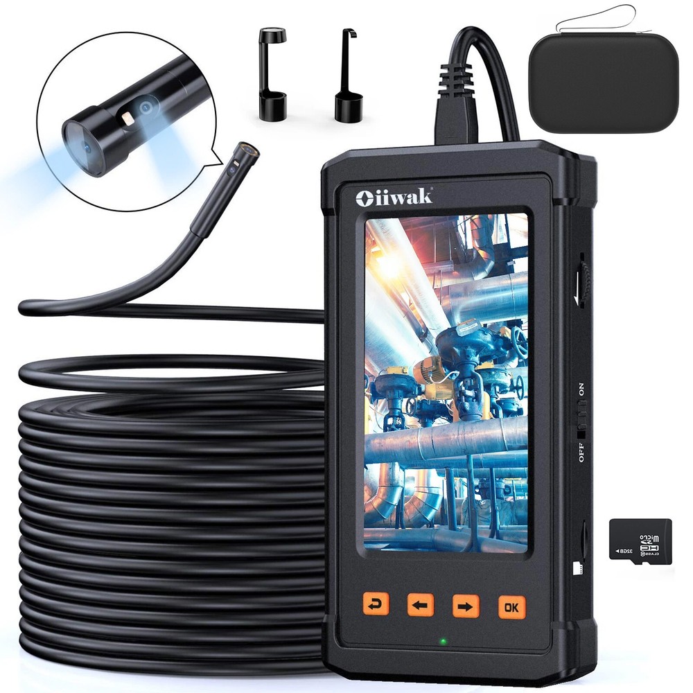 49FT 8MM Endoscope Camera Articulating Borescope Inspection Camera 4.3" Screen