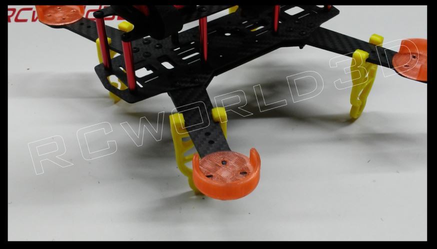 QUADCOPTER BRUSHLESS MOTOR MOUNT/BASE PROTECTOR 3D PRINTED SOLID PLA TRS.ORANGE