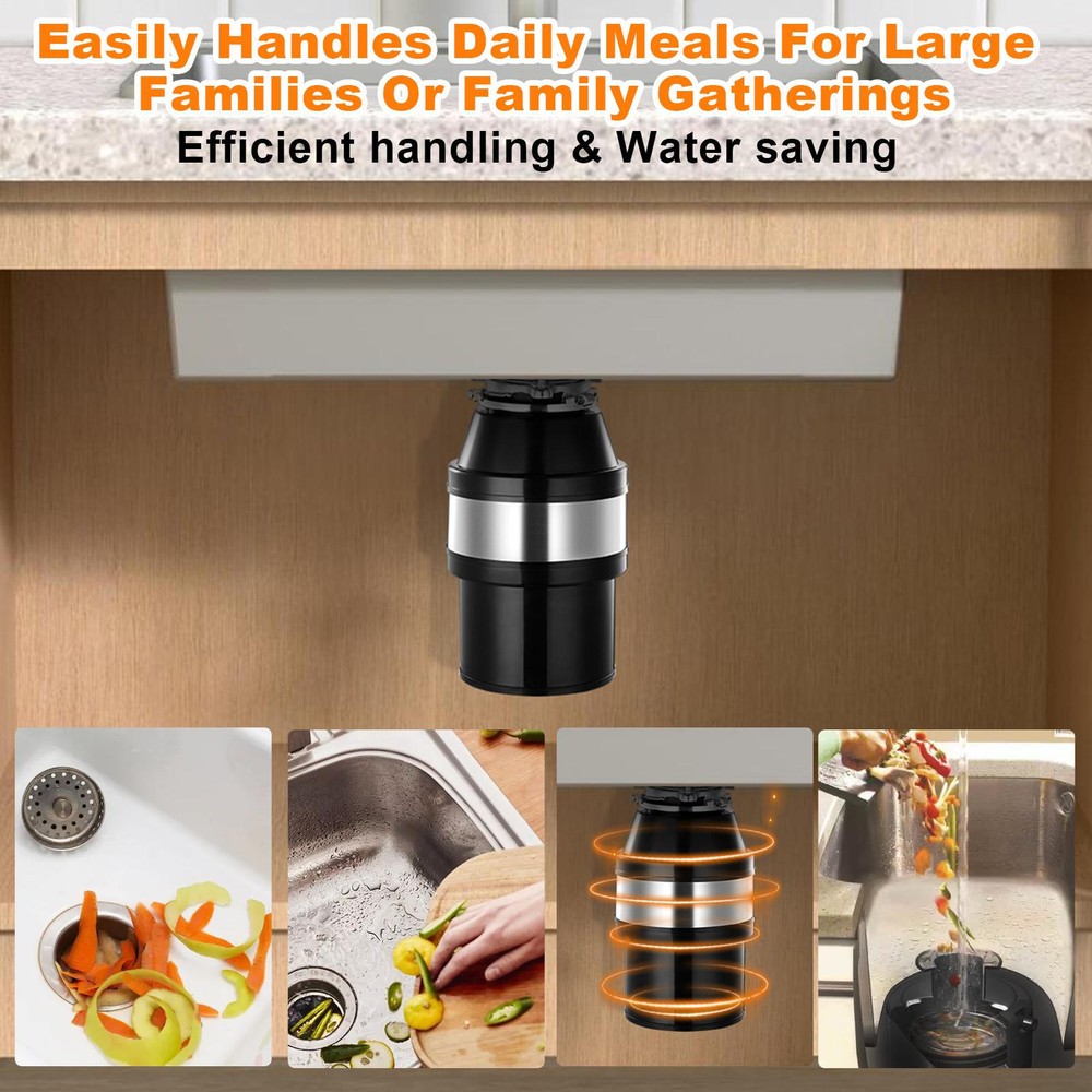 Garbage Disposal 3/4 HP Continuous Feed