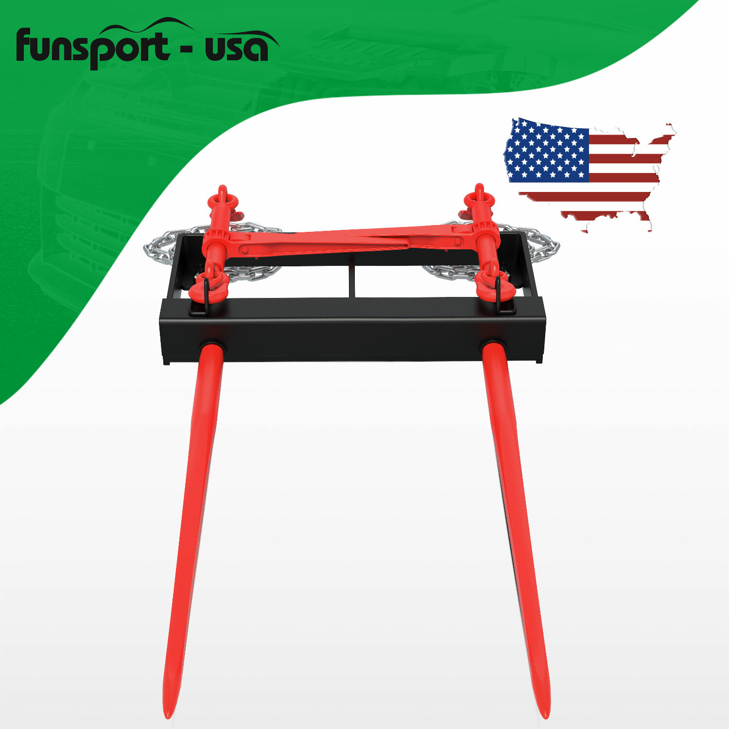 Universal 49" Hay Bale Spear Front Loader Bucket Attachment