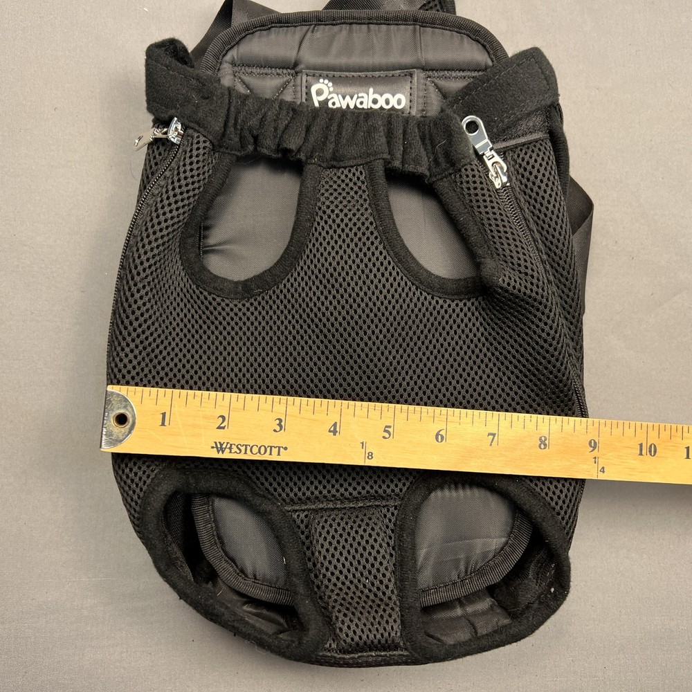 Pawaboo Dog Front Carrier Backpack Size Small Black Adjustable Straps