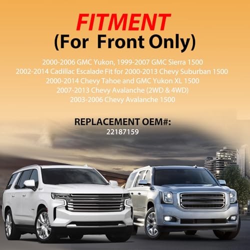 2PCS Shock Absorbers Front Compatible with Chevy Suburban Avalanche 1500