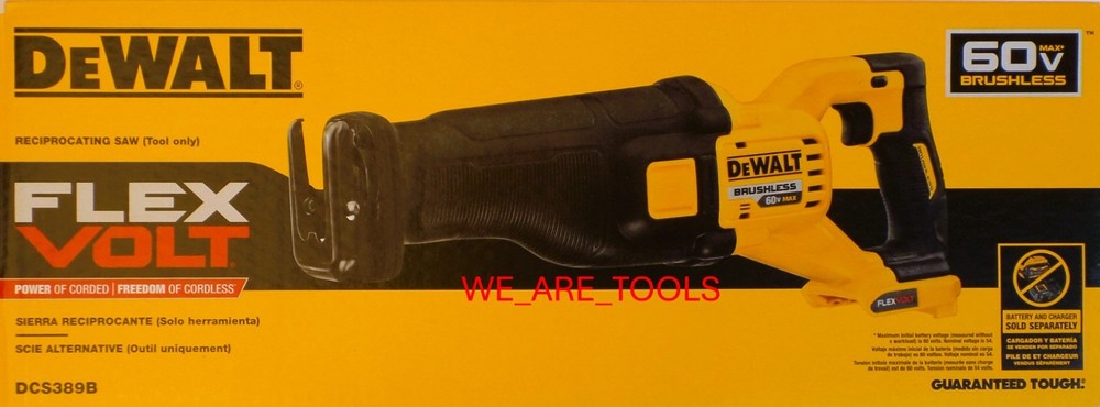 DEWALT DCS389B Flexvolt 60V Cordless Reciprocating Saw