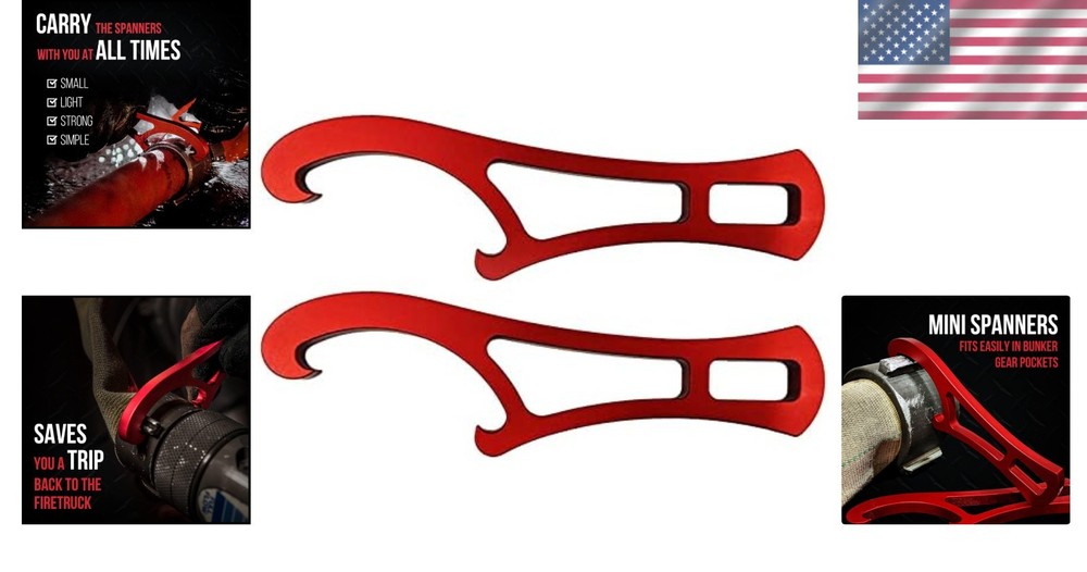 Lightweight Portable Firefighter Spanner Tool, 2-Pack