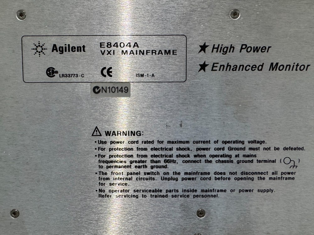Agilent / Keysight E8404A C-Size VXI Mainframe, 13-Slot
