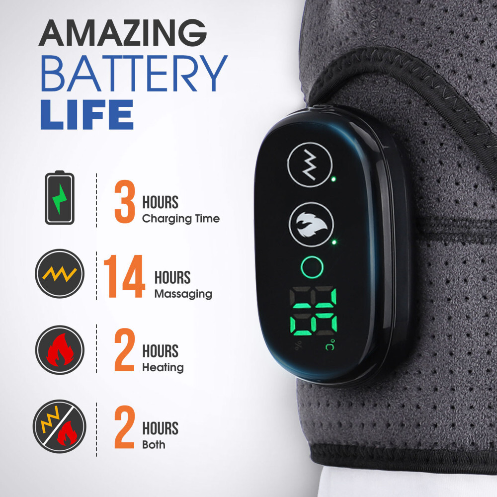 Electric Heated Shoulder Brace Massage Rotator Cuff Support Compression Wrap