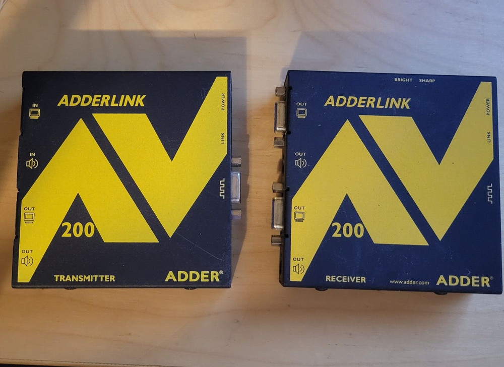Adderlink AV200 A/V Transmitter/Receiver pair