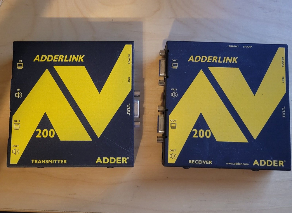 Adderlink AV200 A/V Transmitter/Receiver pair