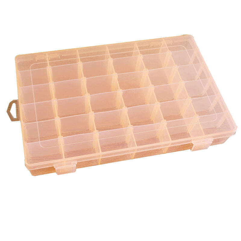 1/2 Pcs 36 Grids Clear Plastic Organizer Box Craft Storage Container for Beads