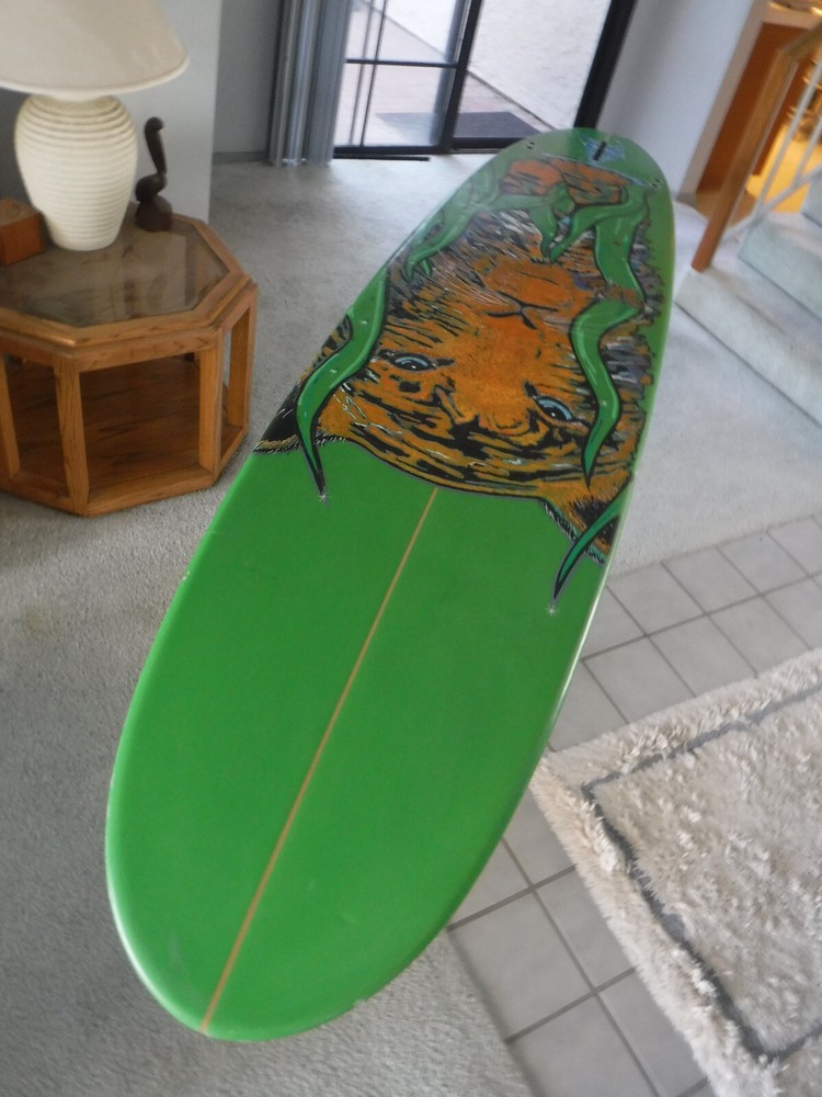 CUSTOM ART 9'0" LONGBOARD SURFBOARD preowned