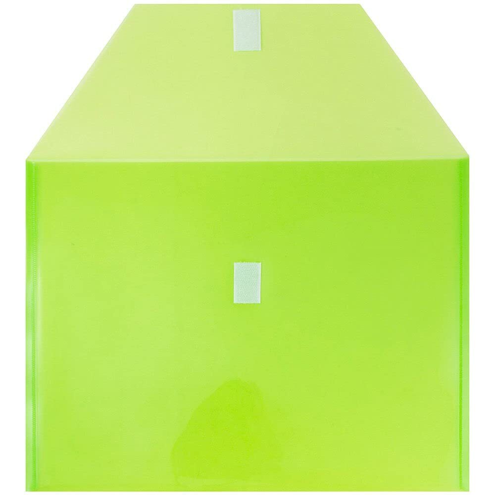 Assorted Colors Plastic Envelopes with Hook & Loop Closure 6-Pack