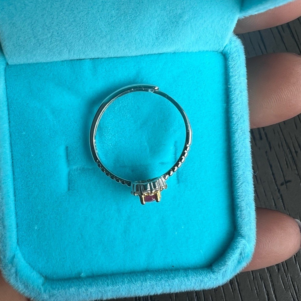 S925 adjustable ruby ring
