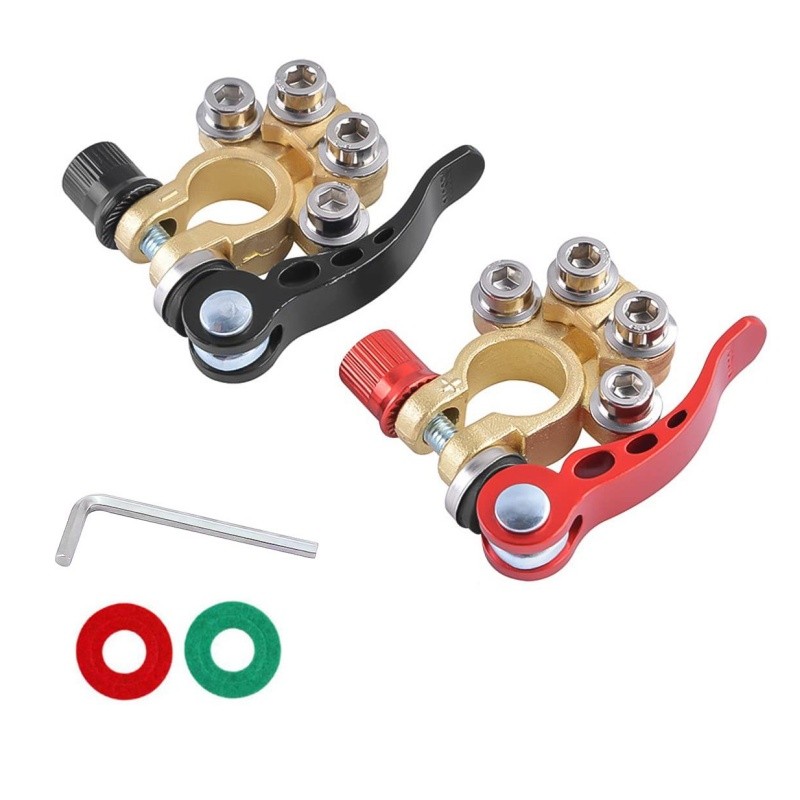 2Pcs Auto Battery Terminals Connector Clamp Quick Release Adjust Disconnect Tool