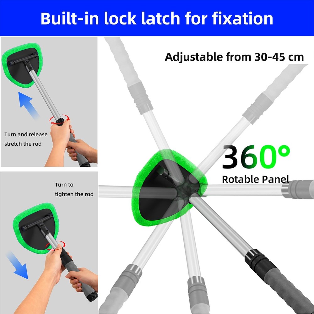 desin Windshield Cleaning Tool, Car Window Cleaner Green