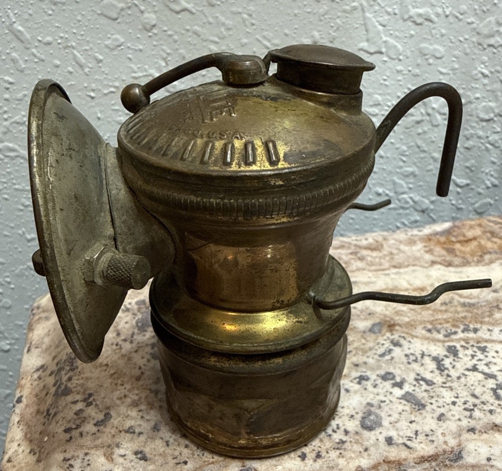 Vintage Auto-Lite carbide mining lamp