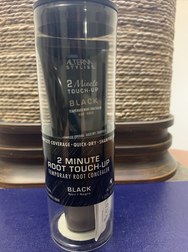 Alterna 2 Minute Root Touch-Up Temporary Root Concealer  Black  1 Fl Oz.