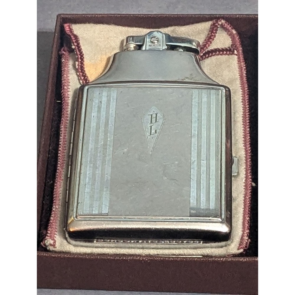 EMPTY Ronson Mastercase Cigarette Lighter Case Combo & Original Box VTG w/flaws