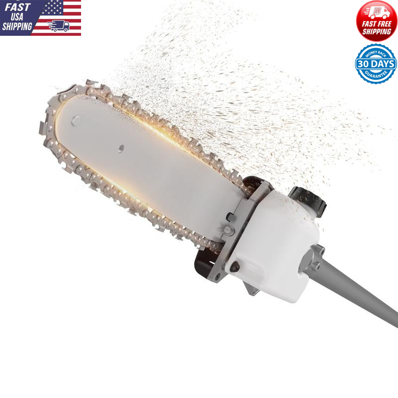 Universal 10 In Pole Saw Attachment Easy Limb Cutting Automatic Lubrication New