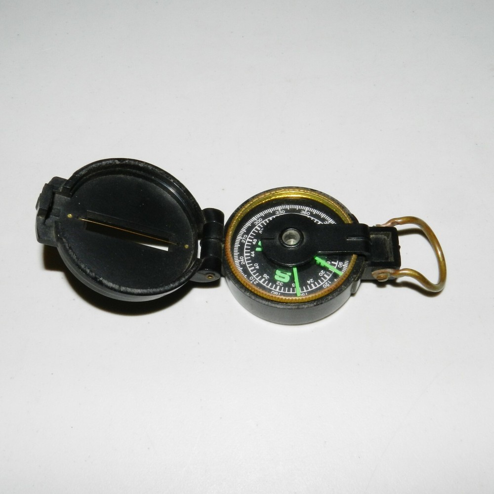 Vintage Engineer Directional Compass Black Plastic Compass Navigation Japan