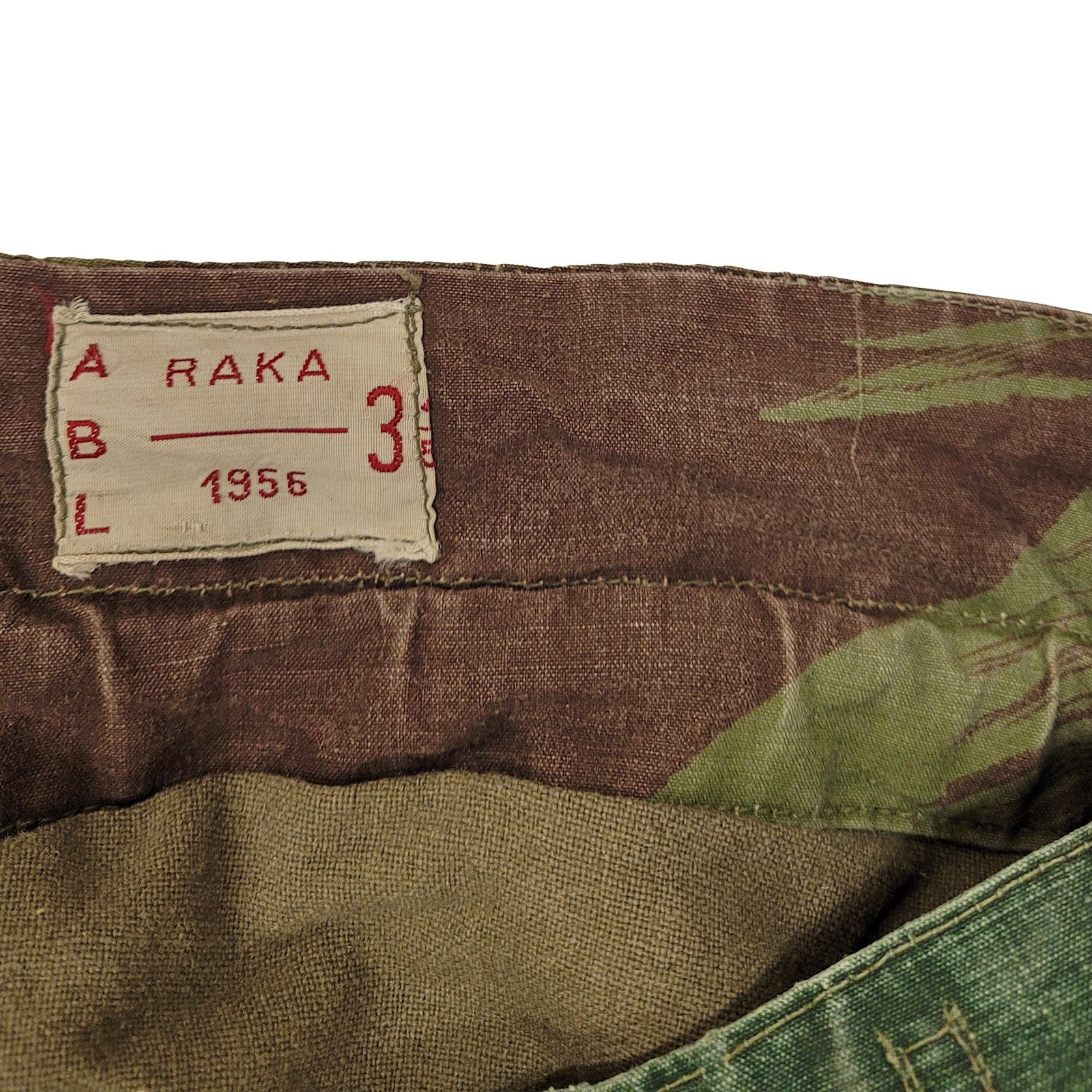 Army Trouser Original Belgian Vintage Rare WWII Combat Pants Brushstroke Camo