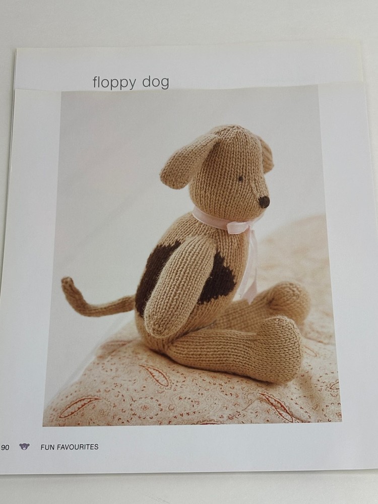 Floppy Dog Toy Knitting Pattern Book Pages