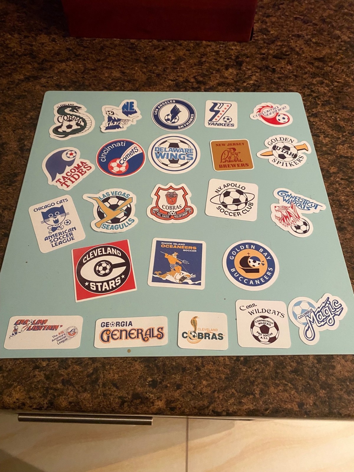 STICKERS: AMERICAN SOCCER LEAGUE 1933-83 NEW (YOU PICK FROM TEAM LIST)