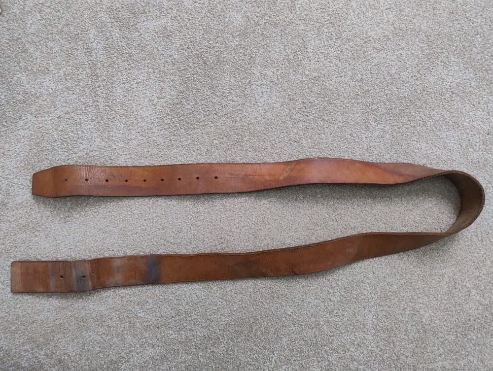 Original 1903 Pattern Leather Belt #4, Undated, No Buckle 131cm 52"