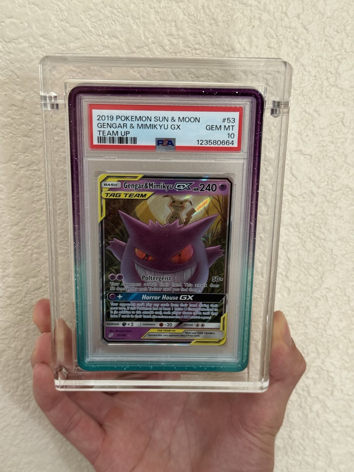 PSA Graded Card Acrylic Display Case With GradedGuard / Bumper Magnetic Top