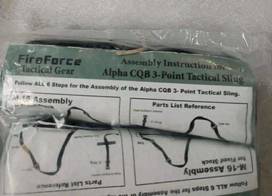 Fire Force Alpha CQB 3-Point Tactical Sling Ambidextrous Black