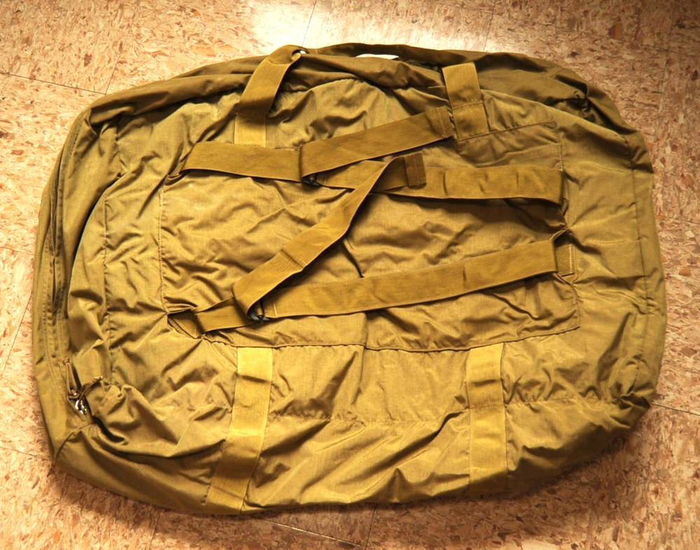 First Spear Khaki MOLLE Deployment Bag Large with shoulder straps