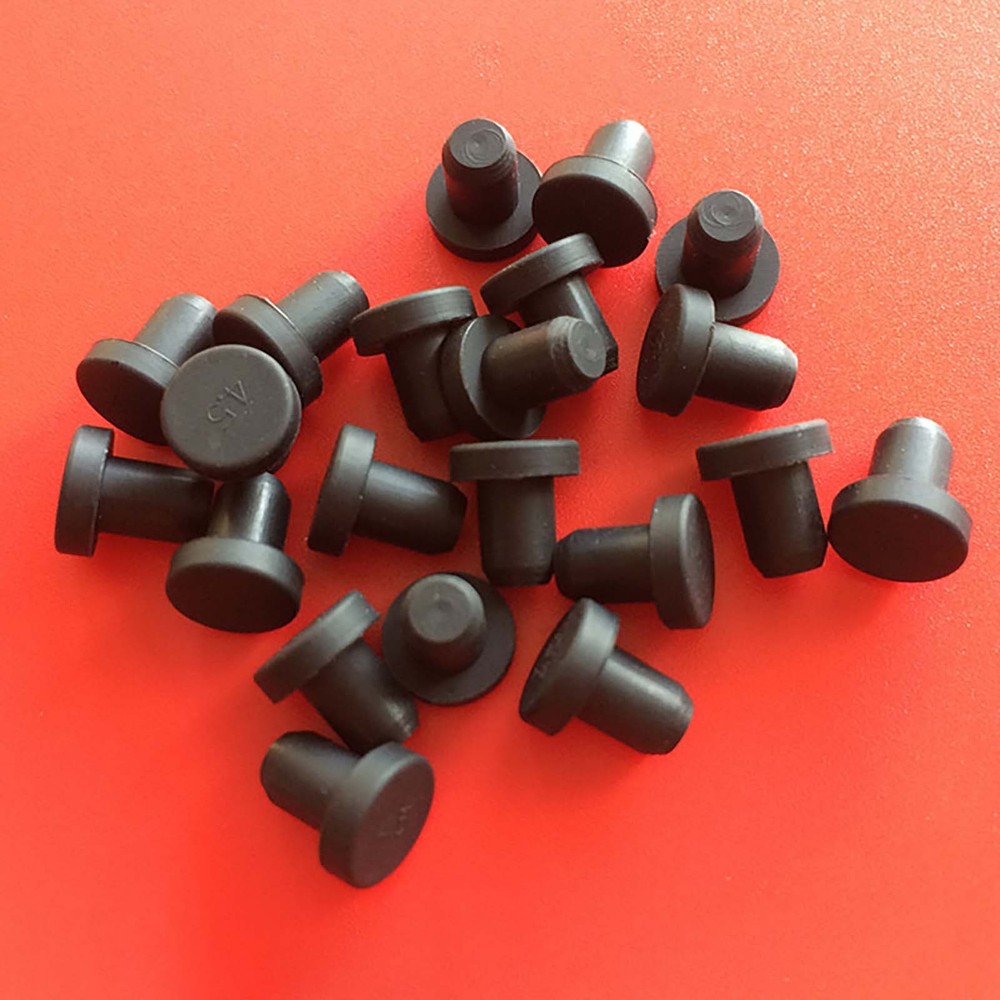 Rubber Hole Plugs 2.7-14mm Push In Compression Stem Solid Black&White Panel Plug