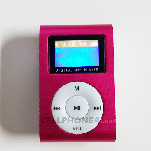 MP3 Music Player With Digital LCD Screen Mini Clip Support 32GB MicroSD