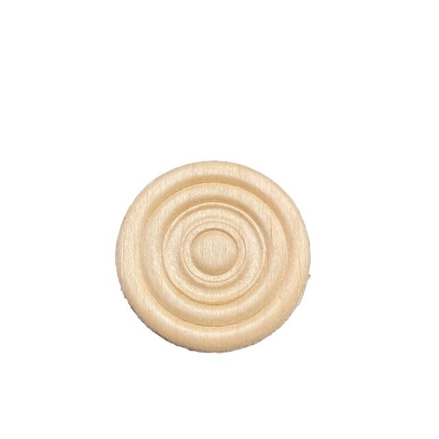 2-3/8" x 2-3/8" Circle Maple Wood Medallion