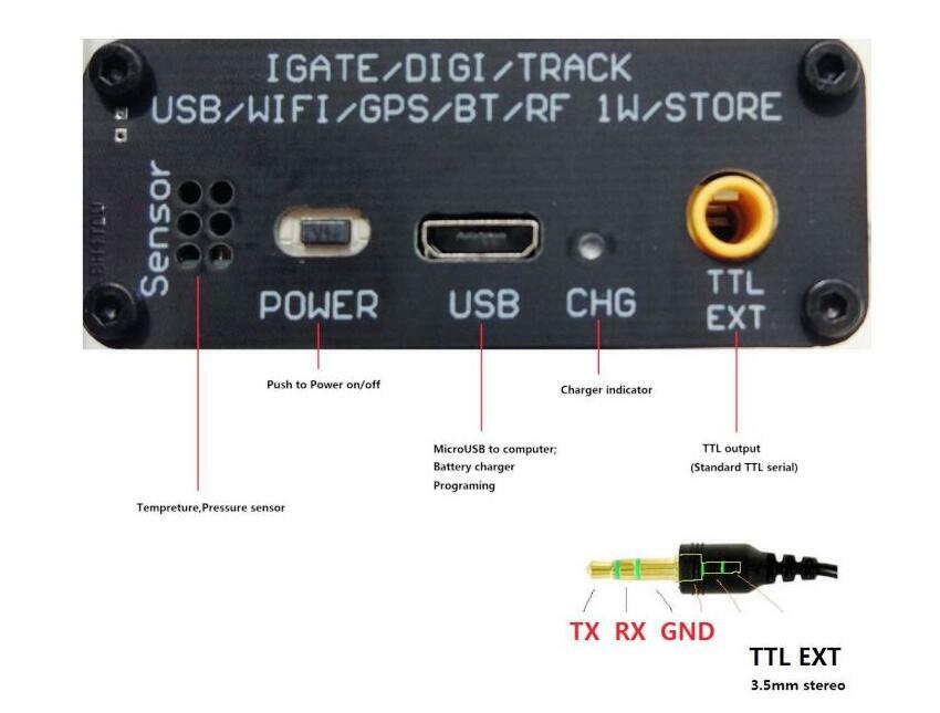 APRS X1C5 Plus Gateway DIGI TRACKER IGATE GPS+WIFI+Bluetooth+ Battery + IPS LCD