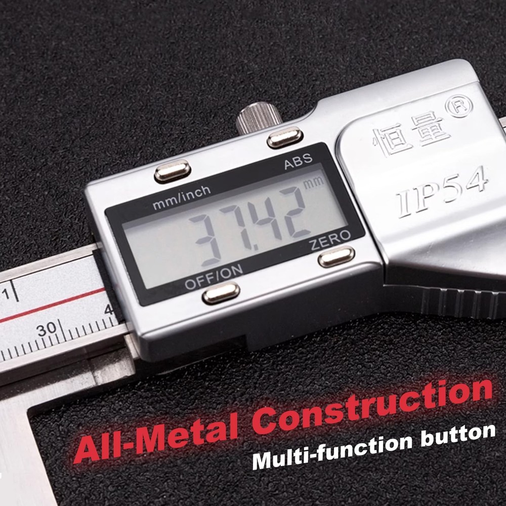 Long Upper Jaw Digital Caliper, Electronic Caliper Measuring Tool with Long U...