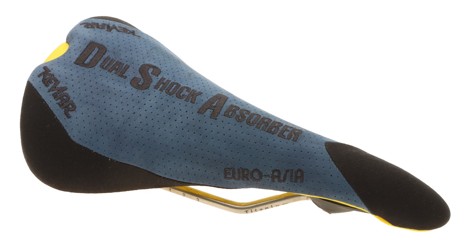 Gipiemme & EuroAsia Penta Saddle Dual Shock Absorber Ti Rails Blue NEW NIB NOS