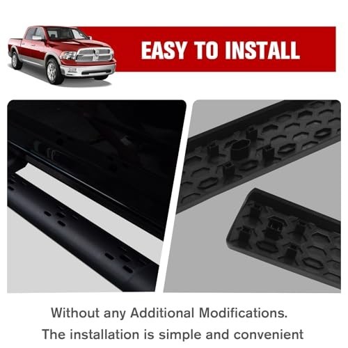 Running Boards Step Pad Replacement for 2009-2018 Dodge Ram 1500, Side Step Nerf