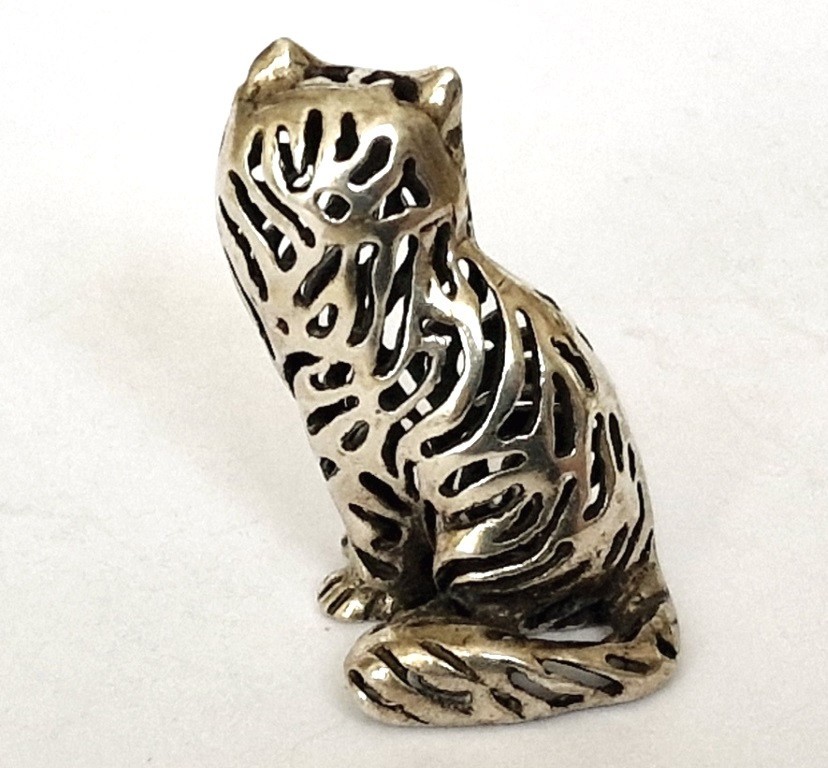 Decorative Figure Cat 800 Silver Z520
