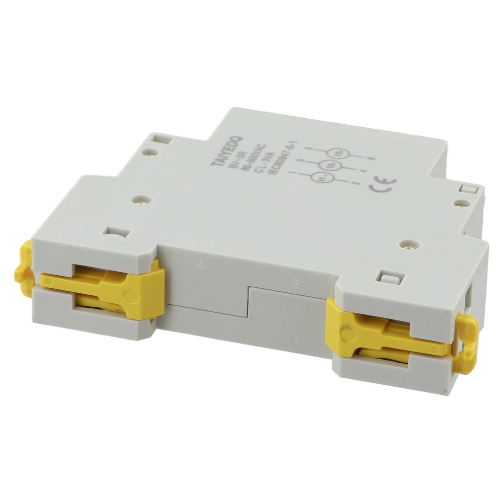 Three Phase Digital Voltmeter BV3R AC 80500V Red Display DIN Rail Meter