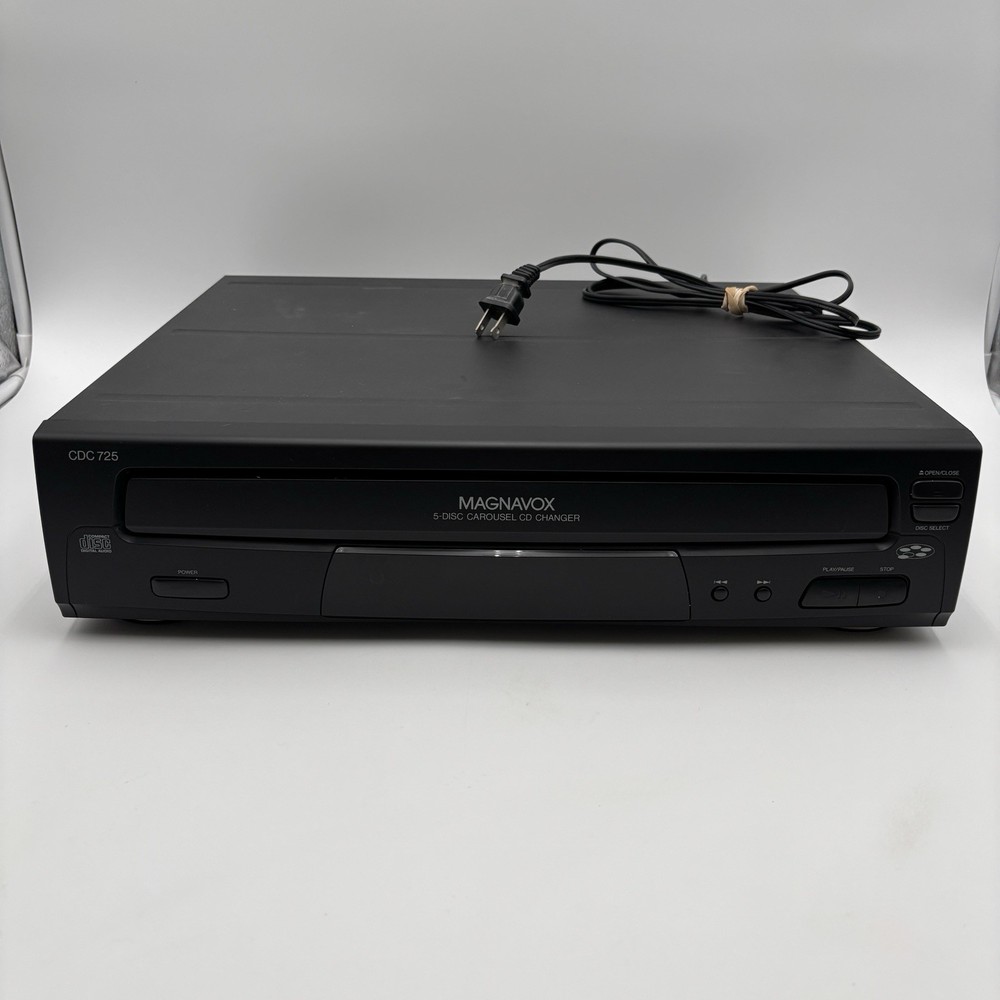 Magnavox 5-Disc Carousel CD Changer CDC725 No Remote EUC Tested Working