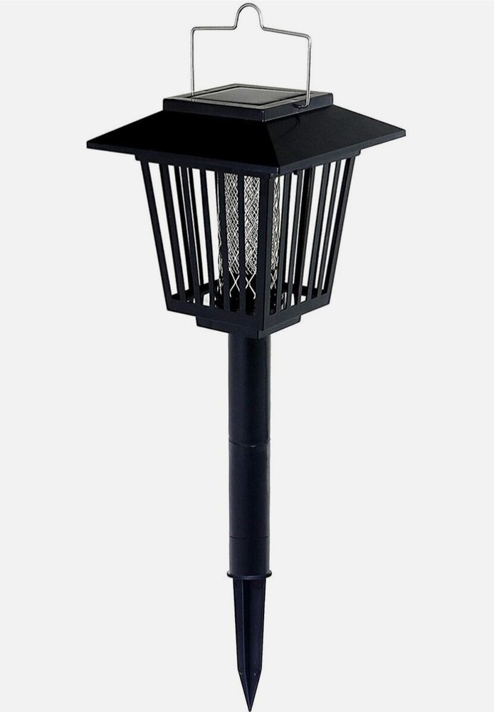 Solar Powered Outdoor Mosquito Fly Bug Insect Zapper Killer Trap Lamp Light LED