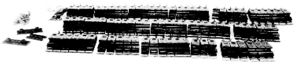 Unasssembled for a 66 note replacement pneumatic stack for Nickelodeon